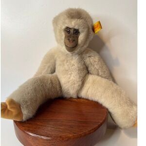 Vintage Steiff Hango Gibbon Monkey Plush Button In Ear 1970s 1980s Germany